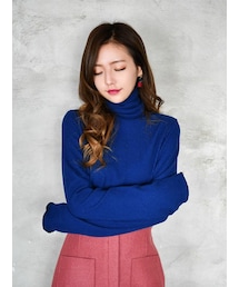 KORMARCH | 【メール便対象商品】起毛フィットニットタートルトップス(ニット/セーター)