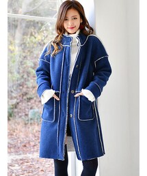 KORMARCH | 羊毛ライクロングコート(ピーコート)