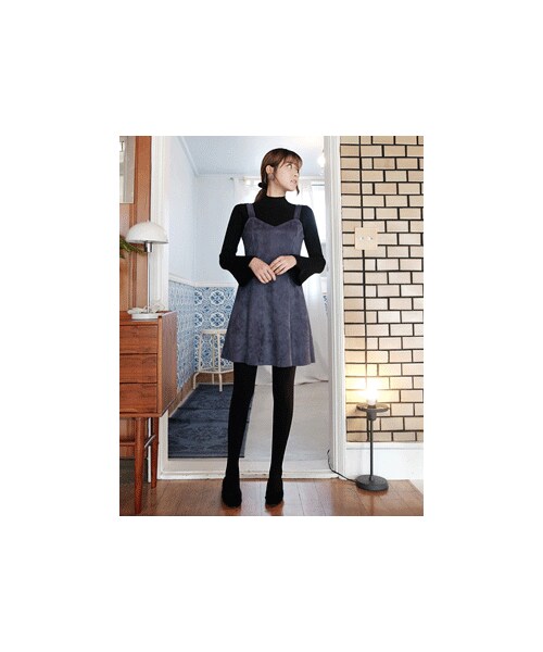 FLYMODEL(フライモデル)の「シンプルVネックフレアミニワンピース(P0000RCC)(Tシャツ/カットソー・レディース・バイオレット・FREE)」の1枚目の写真