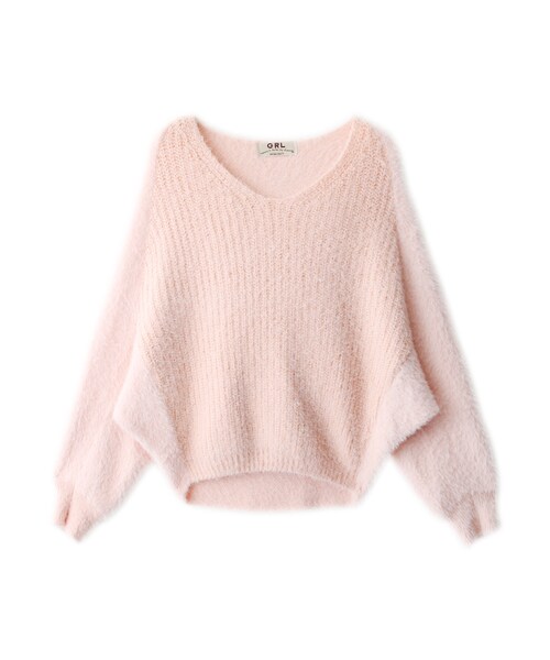 シャギードルマントップ GRL（グレイル）の「シャギー切替ドルマンニットトップス（ニット