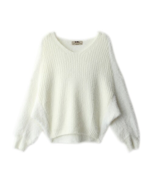 シャギードルマントップ GRL（グレイル）の「シャギー切替ドルマンニットトップス（ニット