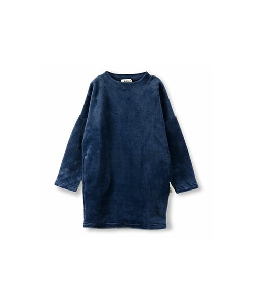 RADCHAP（ラッドチャップ）の「シャギー裏毛ワンピース（ワンピース・キッズ・キャメル/ネイビーブルー・80～130）」の2枚目の写真