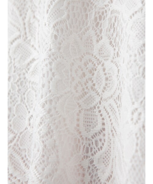 w closet（ダブルクローゼット）の「ベロアリボン付レースプルオーバー（トップス・レディース・オフホワイト/ボルドー/ブラック・FREE）」の10枚目の写真