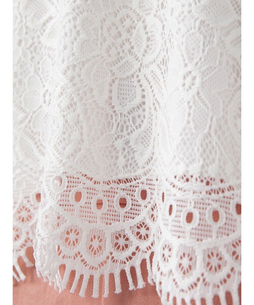 w closet（ダブルクローゼット）の「ベロアリボン付レースプルオーバー（トップス・レディース・オフホワイト/ボルドー/ブラック・FREE）」の9枚目の写真