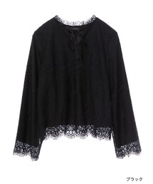 w closet | ベロアリボン付レースプルオーバー(トップス)