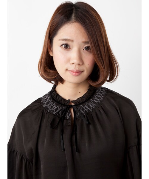 w closet（ダブルクローゼット）の「ベロアリボン付きシャーリングブラウス（トップス・レディース・アイボリー/ピンク/ブラック・FREE）」の7枚目の写真