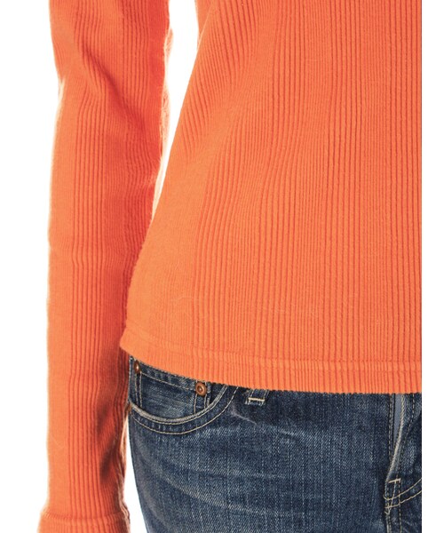 Ungrid（アングリッド）の「ハイネックテレコロングスリーブTee（トップス・レディース・オフホワイト/ライトグレー/ブラック/オレンジ/イエロー）」の12枚目の写真