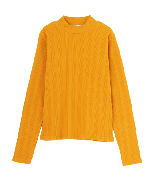 Ungrid（アングリッド）の「ハイネックテレコロングスリーブTee（トップス・レディース・オフホワイト/ライトグレー/ブラック/オレンジ/イエロー）」の4枚目の写真