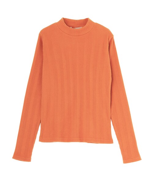 Ungrid（アングリッド）の「ハイネックテレコロングスリーブTee（トップス・レディース・オフホワイト/ライトグレー/ブラック/オレンジ/イエロー）」の5枚目の写真