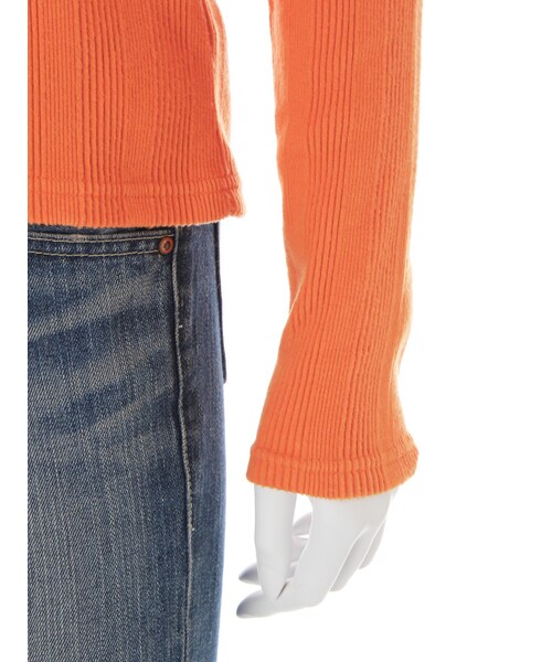 Ungrid（アングリッド）の「ハイネックテレコロングスリーブTee（トップス・レディース・オフホワイト/ライトグレー/ブラック/オレンジ/イエロー）」の11枚目の写真