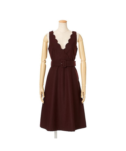 an another angelus（アンアナザーアンジェラス）の「ベルト付きスカラップジャンスカ/an another angelus（ワンピース・レディース・その他）」の2枚目の写真