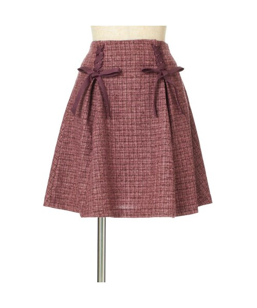 F i.n.t（フィント）の「ダブルレースアップツイードスカート/F i.n.t（スカート・レディース・その他）」の3枚目の写真