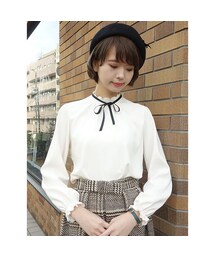 F i.n.t | スカラップスタンドカラーブラウス/F i.n.t(シャツ/ブラウス)