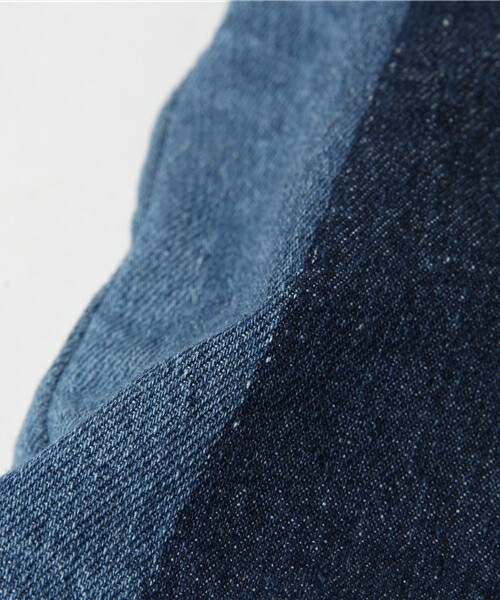 archives（アルシーヴ）の「2TONEワイドデニムパンツ（デニムパンツ・レディース・ネイビー/ロイヤルブルー・SMALL/MEDIUM）」の12枚目の写真