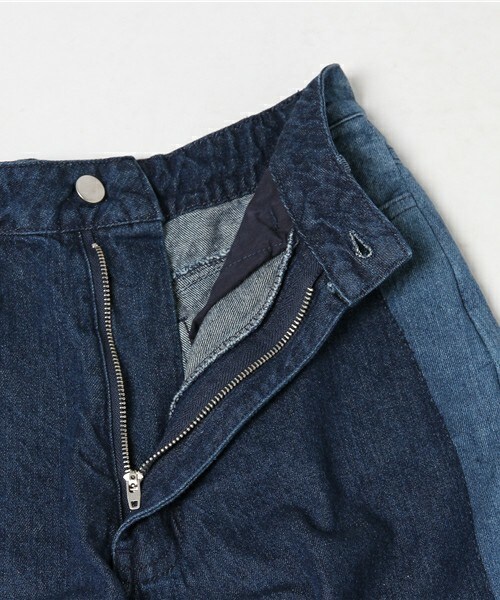 archives（アルシーヴ）の「2TONEワイドデニムパンツ（デニムパンツ・レディース・ネイビー/ロイヤルブルー・SMALL/MEDIUM）」の10枚目の写真