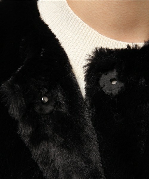 CLANE（クラネ）の「【CLANE】リコファーコート ブラック（）」 - WEAR