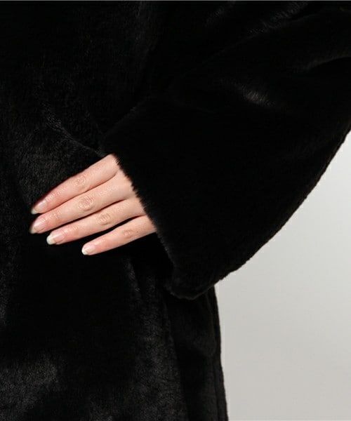 CLANE（クラネ）の「【CLANE】リコファーコート ブラック（）」 - WEAR