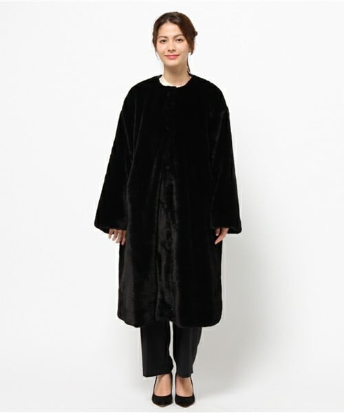 CLANE（クラネ）の「【CLANE】リコファーコート ブラック（）」 - WEAR