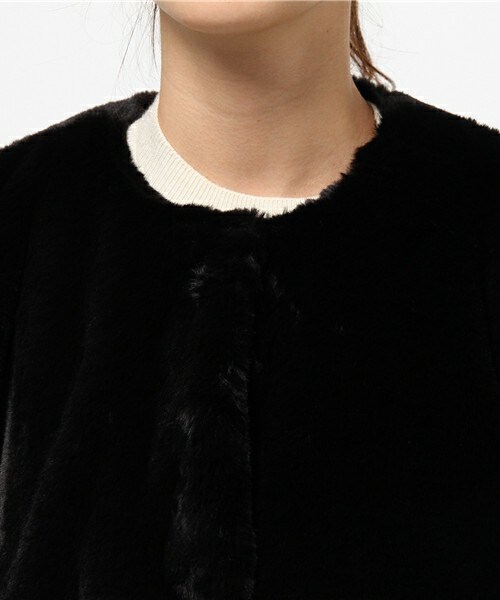 CLANE（クラネ）の「【CLANE】リコファーコート ブラック（）」 - WEAR