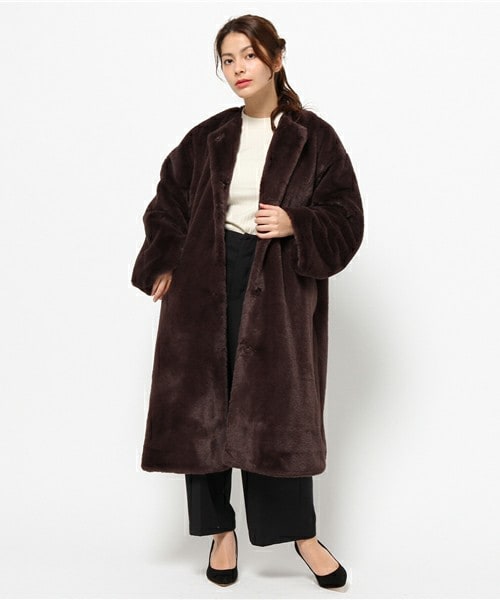 CLANE（クラネ）の「【CLANE】リコファーコート ブラック（）」 - WEAR