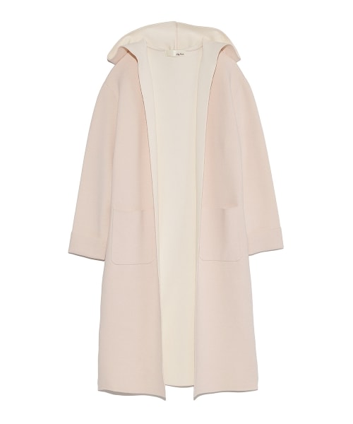 LILY BROWN（リリーブラウン）の「ダブルフェイスニットカーディガン（カーディガン・レディース・OWHT/PNK/LBLU・F）」の2枚目の写真