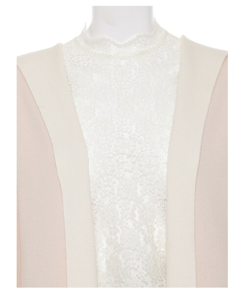 LILY BROWN（リリーブラウン）の「ダブルフェイスニットカーディガン（カーディガン・レディース・OWHT/PNK/LBLU・F）」の8枚目の写真