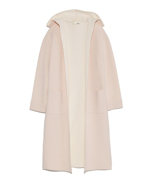 LILY BROWN（リリーブラウン）の「ダブルフェイスニットカーディガン（カーディガン・レディース・OWHT/PNK/LBLU・F）」の4枚目の写真