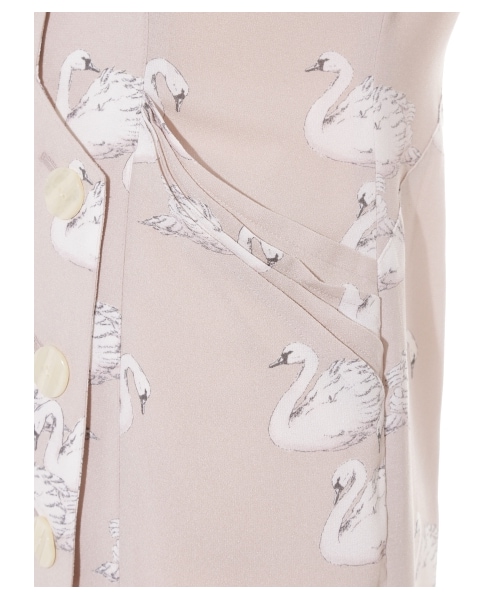 LILY BROWN（リリーブラウン）の「スワン柄ワンピース（ミニワンピース  