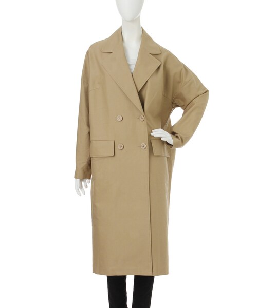 LAGUNAMOON(ラグナムーン)の「ダブルフェイスフォルムコート(ジャケット/アウター・レディース・ブラック/ベージュ・S/M)」の3枚目の写真