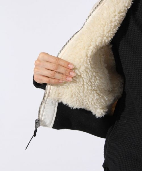 niko and...(ニコアンド)の「リバーシブルモコジャン(ジャケット/アウター・オフホワイト/ライトブラウン)」の18枚目の写真