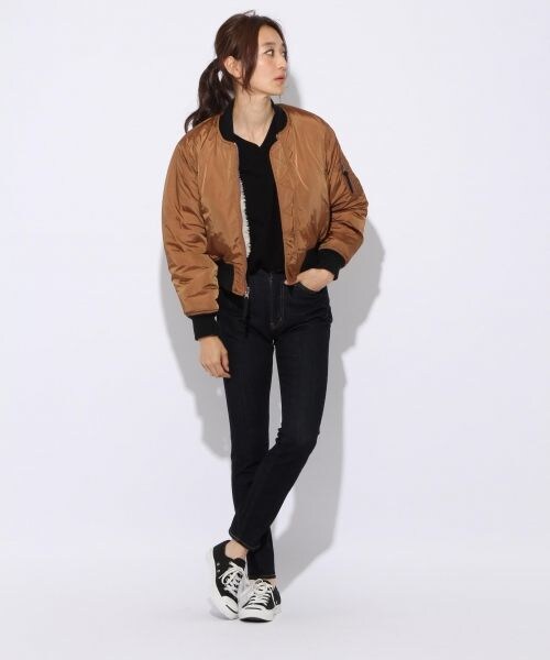 niko and...(ニコアンド)の「リバーシブルモコジャン(ジャケット/アウター・オフホワイト/ライトブラウン)」の5枚目の写真