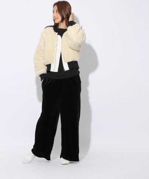 niko and...(ニコアンド)の「リバーシブルモコジャン(ジャケット/アウター・オフホワイト/ライトブラウン)」の8枚目の写真