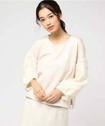 actuel | ドットボリューム袖トップス(Tシャツ/カットソー)