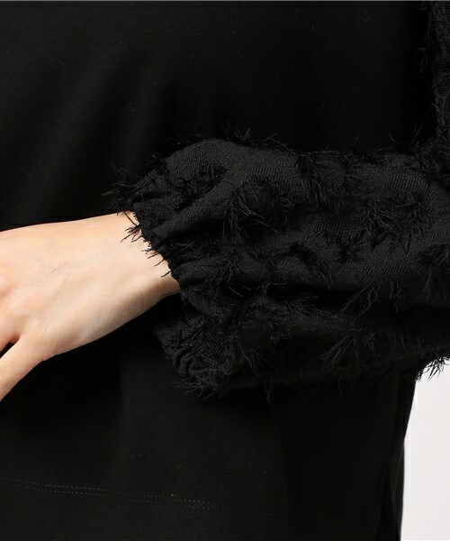 actuel(アクチュエル)の「ドットボリューム袖トップス(Tシャツ/カットソー・レディース・オフホワイト/ブラック/ネイビー・FREE)」の8枚目の写真