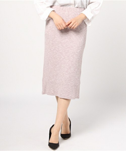 archives（アルシーヴ）の「ニットソーリブスカート（スカート・レディース・グレー/ベージュ/ラベンダー・MEDIUM）」の3枚目の写真