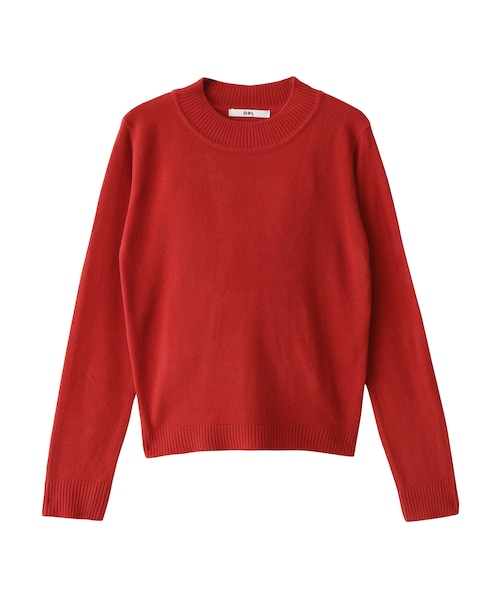 GRL（グレイル）の「ハイネックニットトップス（ニット/セーター・レディース・レッド/ブラック/オフホワイト/ピンク・M）」の4枚目の写真