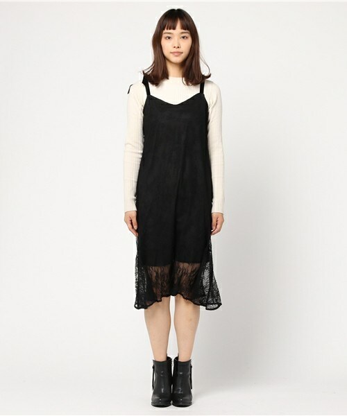 archives（アルシーヴ）の「刺繍レースキャミワンピース（ワンピース・レディース・ブラック/グレー/ピンク・MEDIUM）」の6枚目の写真