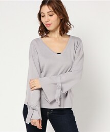 archives | 袖リボンVネックプルオーバー(ニット/セーター)