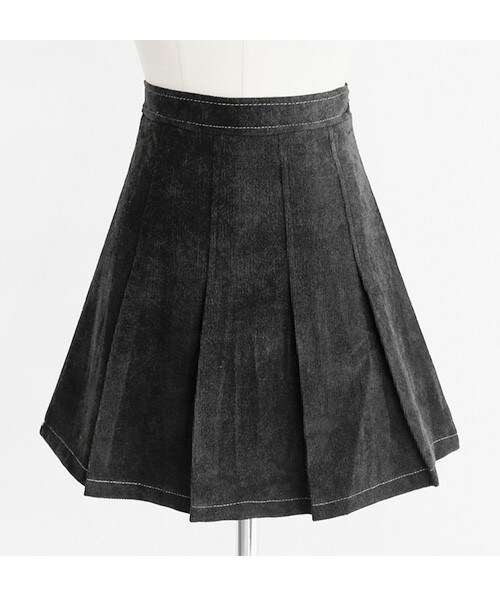 DHOLIC（ディーホリック）の「コーデュロイプリーツミニスカート（スカート・レディース・ライトカーキ/ブラック/ブラウン・S/M）」の2枚目の写真