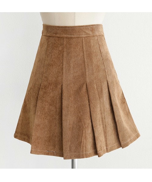 DHOLIC（ディーホリック）の「コーデュロイプリーツミニスカート（スカート・レディース・ライトカーキ/ブラック/ブラウン・S/M）」の3枚目の写真