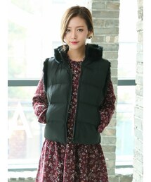 KORMARCH | ミンクファーポイントダウンベスト(カバーオール)