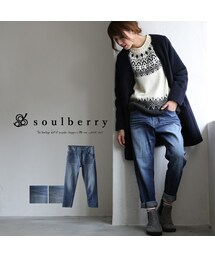 soulberry（ソウルベリー）の「デニムテーパードパンツ（デニム