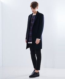 N.HOOLYWOOD（N.ハリウッド）の「1Bチェスターコート ブラック
