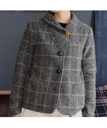 Handmade | ウインドーペーンニットジャケット(その他アウター)