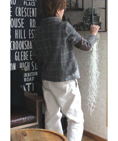 Handmade（ハンドメイド）の「ウインドーペーンニットジャケット（その他アウター・レディース・その他）」の5枚目の写真