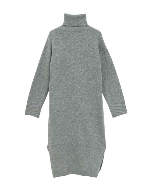 Dailyabout(デイリーアバウト)の「シンプルサイドスリットハイネックロングニットワンピース(P0000WJU)(ワンピース・レディース・FREE)」の1枚目の写真