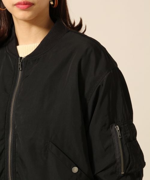 LOWRYS FARM(ローリーズファーム)の「★WEB先行予約アイテム★リバーシブルソデボリュームMA-1(ジャケット/アウター・ブラック/グレー/カーキ)」の14枚目の写真