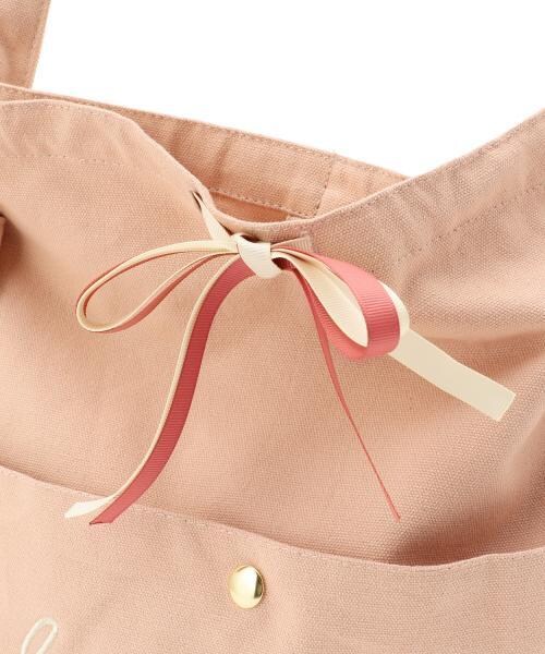 RAY CASSIN（レイカズン）の「刺繍入りキャンバスショルダーバッグ（バッグ・レディース・ブラック/ピンク/キナリ・FREE）」の8枚目の写真