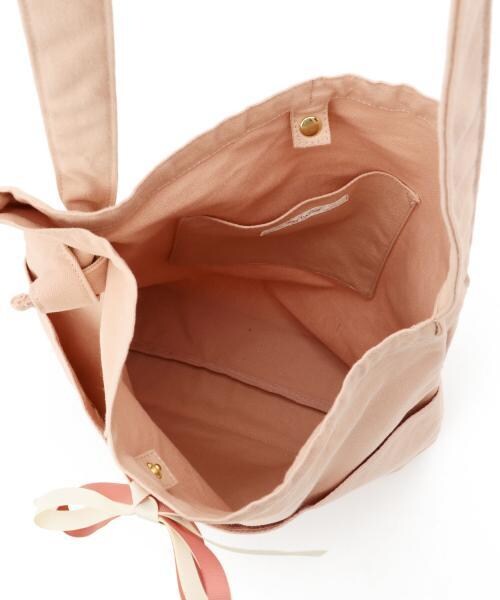 RAY CASSIN（レイカズン）の「刺繍入りキャンバスショルダーバッグ（バッグ・レディース・ブラック/ピンク/キナリ・FREE）」の7枚目の写真