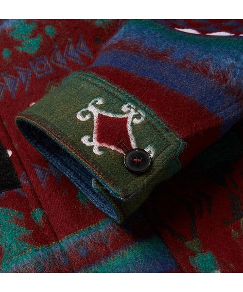 VALENTINO（ヴァレンティノ）の「Valentino Shearling, Corduroy and Denim-Trimmed Wool-Blend Jacket（ジャケット/アウター・メンズ・Red・IT48/IT50/IT52）」の4枚目の写真